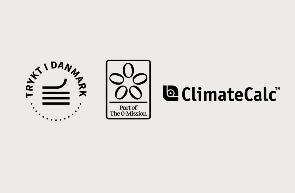 Logoer for Trykt i Danmark, The 0-Mission og ClimateCalc